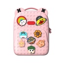 Mochila Preescolar Grande K16 Rosa Fondo Blanco